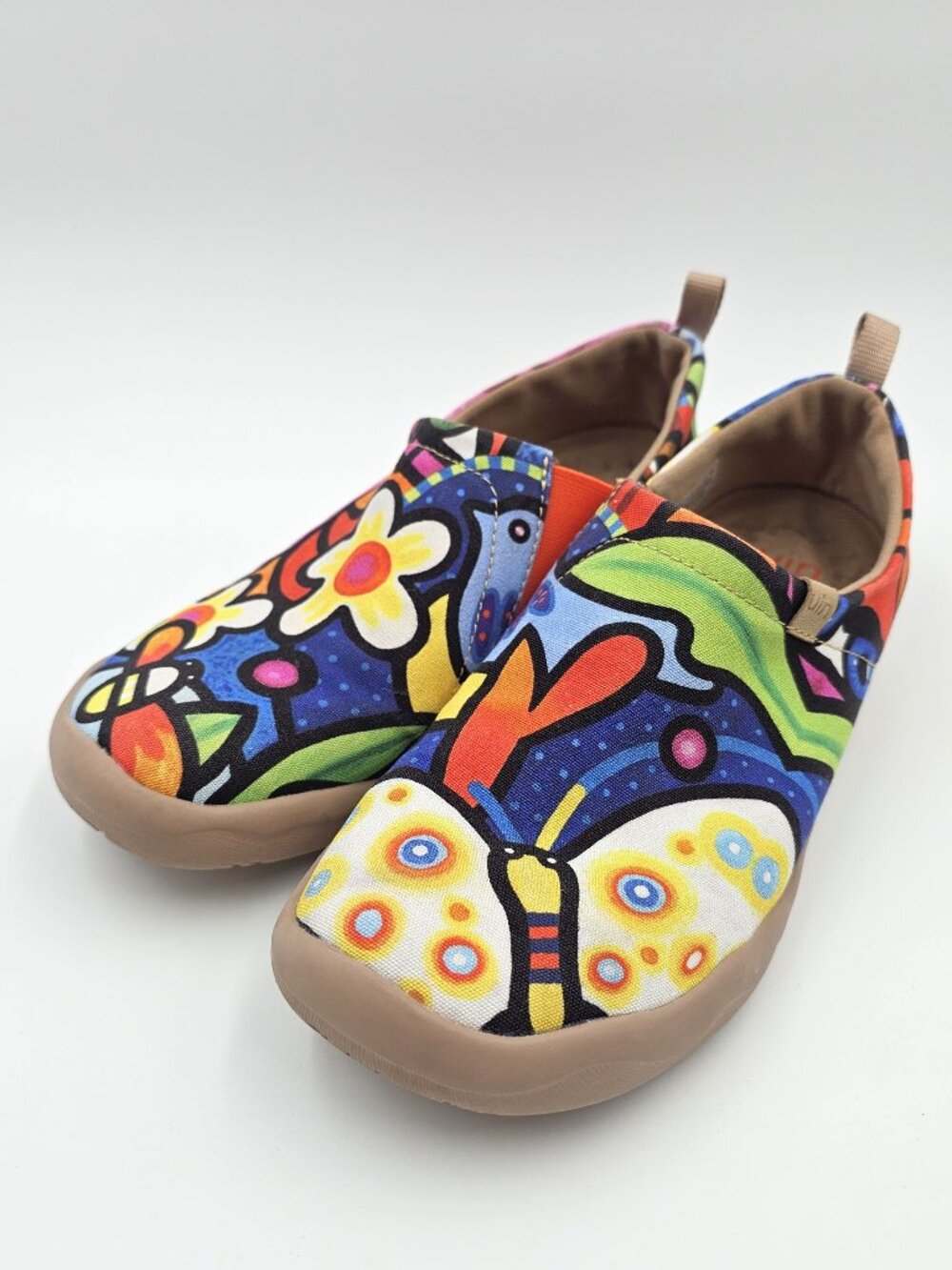 UIN Secret Garden Toledo 1 Slip On Casual Shoes Painted Canvas Women's Size 7.5